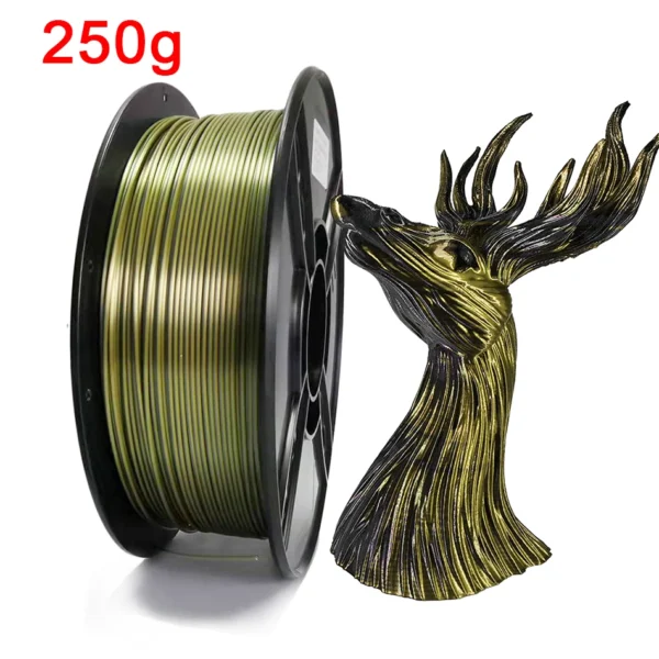 Filamento PLA de doble Color para impresora 3D, Material de impresión 3D de dos tonos, filamentos mágicos de seda Duotone de sublimación de dos colores de 1,75mm - AliExpress  - Color : Bronze black- 250g - Enviado desde : CHINA