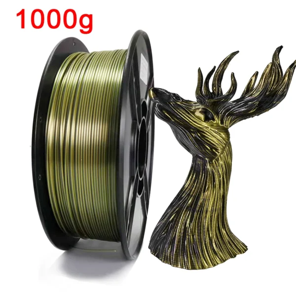 Filamento PLA de doble Color para impresora 3D, Material de impresión 3D de dos tonos, filamentos mágicos de seda Duotone de sublimación de dos colores de 1,75mm - AliExpress  - Color : Bronze black- 1kg - Enviado desde : CHINA