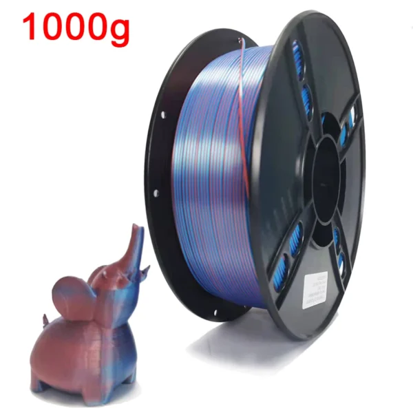 Filamento PLA de doble Color para impresora 3D, Material de impresión 3D de dos tonos, filamentos mágicos de seda Duotone de sublimación de dos colores de 1,75mm - AliExpress  - Color : Red blue- 1kg - Enviado desde : CHINA
