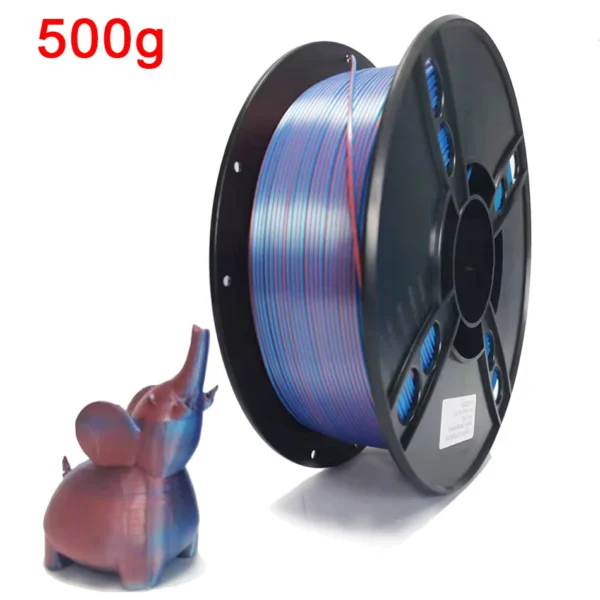 Filamento PLA de doble Color para impresora 3D, Material de impresión 3D de dos tonos, filamentos mágicos de seda Duotone de sublimación de dos colores de 1,75mm - AliExpress  - Color : Red blue- 500g - Enviado desde : CHINA