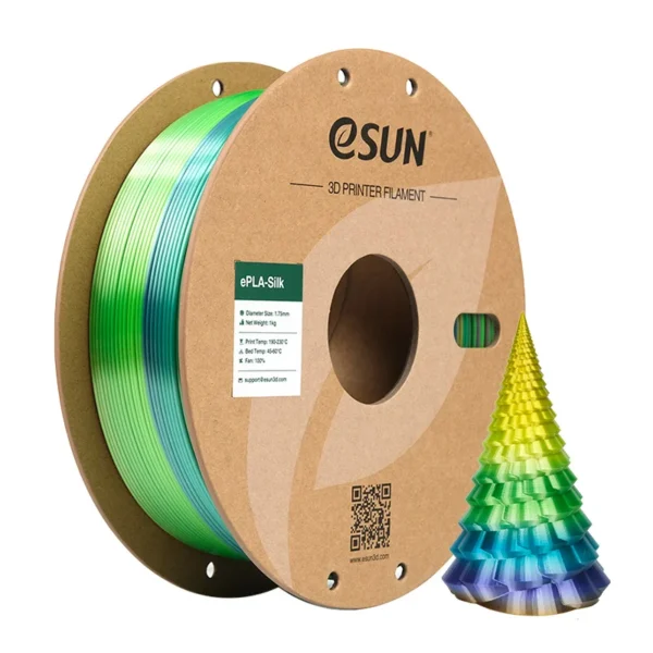 Filamento PLA de seda arcoíris eSUN, filamento de seda arcoíris de 1,75mm para impresora 3D, Material de impresión de 1KG, filamento de impresora 3D de seda - AliExpress 7 - Color : Forest - Enviado desde : Estados Unidos